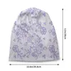 Berets Purple Chantilly Lace Boho Bohemian Bonnet Hats Outdoor Skullies czapka dla mężczyzn Kobiety na drutach ciepłe podwójne użycie czapki unisex