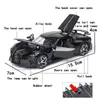 Modèle de voiture moulé sous pression 1 32 Bugatti La Voiture Noire modèle de voiture en métal moulé sous pression véhicules jouets en alliage jouet de voiture en alliage édition limitée mondiale enfants garçon jouets 230827