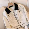 Vestes pour femmes bloquant le manteau de costume court en tweed col rond blanc streetwear élégant décontracté mince vêtements d'extérieur haut court