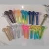 Galvanoplastie colorée Tuyau de brûleur à mazout en verre coloré Pyrex Cigarette Bong Tuyaux d'eau pour fumer des barboteurs narguilés Bongs Rigs Accessoires d'outils