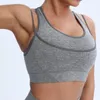 Yoga Outfit Nepoagym Femmes Soutien-gorge de sport à bretelles sans couture Double couche Support moyen Rembourrage amovible pour l'entraînement