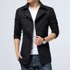 Trenchs pour hommes Printemps Automne Hommes Mode Business Casual Coupe-vent Manteau Hommes Solide Simple Boutonnage Vêtements d'extérieur Plus Taille 5XL Q610