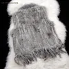 Womens Fur Faux HSPL Vest Real Rabbit Women Gilet With Trimming Tassels Female Waistcoat Lady Colete Feminino De Inverno 230828