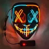 Partymasken Halloween-Maske mit LED-Leuchten, gruselige Maske für Festival, Cosplay, Halloween, Kostüm, Maskerade, Partys, Karneval, Geschenk FY7943 285r