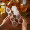 Creatori di cubetti di ghiaccio a 4 fori Stampo rotondo per hockey su ghiaccio Whisky Cocktail Vodka Palla Stampo per ghiaccio Bar Cucina per feste Scatola per il ghiaccio Strumento per gelatiera HKD230828