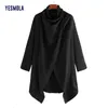 Trenchs hommes Yesmola Hommes Manteau Irrégulière Cape Streetwear Col Roulé Mode Hommes Cape Vêtements D'extérieur Style Punk Vestes Homme S-5XL 230828