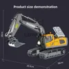 Electric/RC Animals 24g RC Excavator Remote Control Electric Car Toys Dump Truck Bulldozer Engineering Vehicle Christmas Birthday Boy Girl Girge Gift X0828