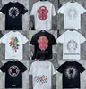 Klassiker Herren T-Shirts Herz Hochwertige Marke Rundhalsausschnitt Chromes Kurze Ärmel T-Shirts Tops Ch T-Shirts Pullover Lässiges Hufeisen Sanskrit Kreuzdruck Chromees Hearts Vt