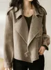 Wool Blends Women Twill Woill Woolen Jacket Short Coat 230828