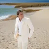 Abiti da uomo Blazer in lino Smoking da sposa per uomo Slim Fit Beach 2 pezzi Abiti da sposo per il ballo Giacca moda maschile con pantaloni 2023 Disponibile 230828