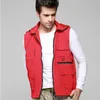 Men/Women Multi-pockets Outdoor Hiking Vest Male/Female Photography Director Climb Sleeveless Hooded Jacket Military Waistcoat HKD230828