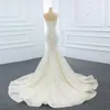 Abiti sexy urbani Arrivi 2 pezzi Perle Abito da sposa a sirena in pizzo con strascico cappella staccabile Vestido De Noiva Sereia Em 1 230828