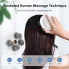 Masseur de tête électrique cuir chevelu Silicone Scratcher soins de santé Vibration pour Massage du corps pétrissage soulagement du stress Relax 230826