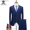 10 kolorów S-5xl Blazer Vest Pants Boutique Fashion Plaid Retro Business Suit Groom Wedding Party