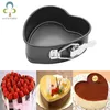 1Pc Teglie Bakeware Cucina Stampo per dolci Love Heart Shape teglia in carbonio pesante Antiaderente Slipknot Vassoio base rimovibile ZXH HKD230828