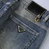 Clássico impresso bordado designer mens jeans motocicleta buraco luxo denim moda masculina rua hip-hop calças de grife