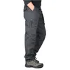 Men's Pants Pantalon cargo décontracté pour hommes multi-poches tactique militaire armée pantalon droit ample salopette masculine pantalon de poche à glissière saisons 230828