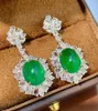 Dangle Earrings LR Jewelry Solid 18K Gold Nature Green Emerald 7.8ct Gemstones Diamonds Female Drop For Women Fine