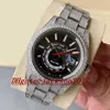 Full Diamond Watch Mens Otomatik Mekanik Saatler 41mm Diamond çipli çelik bilezik moda iş bilek saat