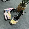 Platform Super Ankle Heels Women Dress High Strap Spring Summer Party Shoes New Sexy Pumps T Show Runway Sandalies Feninina