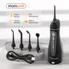 Outra Higiene Oral Mornwell Irrigador Portátil Com Saco de Viagem Água Flosser USB Recarregável 5 Bicos Jet 200ml Tanque À Prova D 'Água 230828