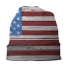 Berets American Flag Cap Goth Outdoor Skullies Шляпы шляпы мужчины, женщины, лето теплые двойные капоты, вязаная шляпа