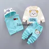 Conjuntos de roupas inverno bebê menino meninas roupas conjunto lounge manga longa urso gato roupas 1 2 3 4 anos colete calças com capuz criança crianças x0828