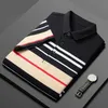 Polo di design da uomo di marca multi-righe di marca estiva di fascia alta con maniche corte casual top abbigliamento da uomo di moda 2023 HKD230825