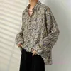 Mens T Shirt Long Sleeve Blouses Trendy Handsome Loose Fitting Casual Versatile Lazy Floral Shirts Autumn Outfits For Man 3xl