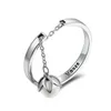 Women039S Cupronickel Solid S925 Srebrny pierścień Dangel Fresh Water Pearl Regultable 1635593056851