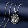 Pendant Necklaces Men's Hip-hop Cross Retro Punk Death Anubis Skeleton Head Life Symbol Anka Talisman Easter Party Jewelry