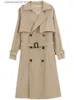 Trench da donna Primavera ed Estate Nuovo elegante scollo da donna Cappotto manica lunga con risvolto Giacca da pendolare da ufficio Scollo T230828