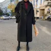 Womens Wool Blends Autumn Winter Woolen Coat Women Korean Femme Black Wild Jacka Female Fashion Long Loose Ladies Overcoat S2284 230828