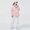 Skianzüge Skianzug Frauen Männer Paar Snowboard Winter Warme Outdoor Schneeanzüge Wasserdicht Winddicht Jacke Und Hosen Set l230828