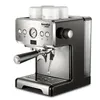 Moedores de café manuais 15 bar máquina italiana de aço inoxidável vapor semiautomático leite bolha espresso fabricante comercial CRM3605 230828