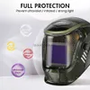 Koruyucu Giysiler Andeli Kaynak Kask Otomatik Kara Filtre Gerçek Renk 4 Arc Sensörler Mig Mag Tig Kaynak Ekipmanları İçin Güneş Powered Mask HKD230825