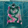 Üst düzey Özel Örme Sökücü Hoodie Pullover Jacquard Swirl Desen Sonbahar Gevşek Kazak Erkekler ve Kadınlar İçin