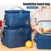 Ice PacksIsothermic Bags Portable Lunch Bag Thermal Insulated Lunch Box Tote Cooler Handbag Waterproof Backpack Bento Pouch Company Food Storage Bags 230828