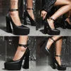 Jurk High Office dame dames schoenen hakken slip op puntig teen platform elegant design mode lente drop verzending pompen t ed