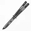 Partihandel Titanium Rainbow Color rostfria knivar Träning Butterfly Knife Steel Game Dull Tool No Edge Toy