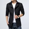 Trenchs pour hommes Printemps Automne Hommes Mode Business Casual Coupe-vent Manteau Hommes Solide Simple Boutonnage Vêtements d'extérieur Plus Taille 5XL Q610