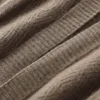 Damesgebreide T-stukken Middellange V-hals trui voor dames Herfst Winter Koreaanse versie Losse en luie stijl Verdikt gebreid vest 100% wol 230828
