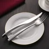 24/4pcs ensemble de vaisselle en acier inoxydable ensemble de couverts couteaux fourchettes S cuillères Royal Silver dîner Service couteaux de cuisine accessoires Q230828