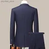 高品質（ブレザー +ズボン）男性ブリティッシュスタイルシンプルなカジュアルビジネスファッションエレガントな結婚式ベストマン紳士スーツ2ピースQ230828