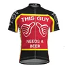 Fietsshirts Tops This Guy Need A Beer Wielrenshirt Korte mouw fietskleding Zomerkleding Rood Mtb-shirt Triatlon Maillot Ciclismo 230828