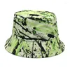 Berets 2023 Bucket Shats Женщина творческая хлопковая рыбака шляпа мужской туристический горшок с галстук в панаме защита солнца летние пляж женщины