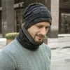 Baretten Mannen Muts Sjaal Set Dikke Pluche Warme Winddichte Nek Gehoorbescherming Elastisch Outdoor Skiën Fietsen Cap Wrap