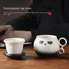Tasses Panda tasse avec couvercle tasse de bureau thé séparation de l'eau en céramique maison entreprise cadeaux d'affaires 230828