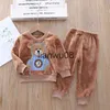 Clothing Sets Children's Clothes 2pcs Winter New Baby Boys Girls Outfits Toddler Pajamas for Kids 1 2 3 4 5 6 Years Soft Home Clothes Korean x0828