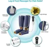 Leg Massagers Air Compression Massage Machine Circulation Exerciser Full Shiatsu Heating Pressure Health Care Leg Massager 230828